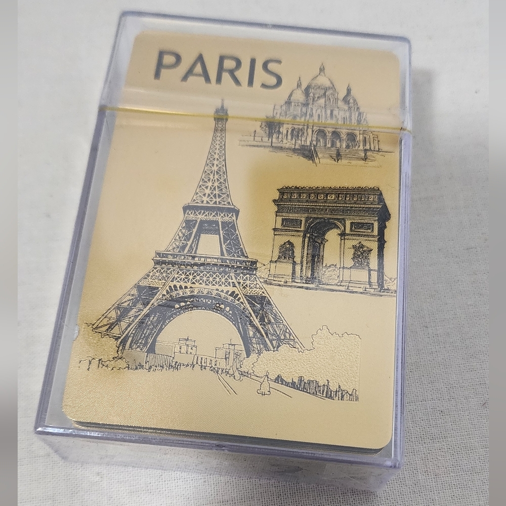 Gold Paris Themed Playing Cards